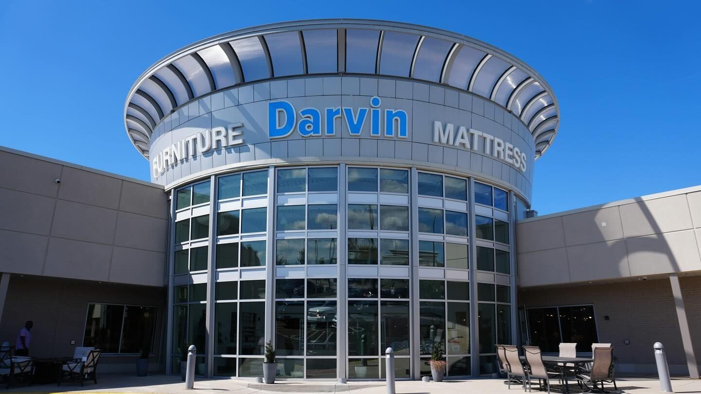 Darvin Furniture & Mattress, one of the largest furniture showrooms in Chicagoland, located at 15400 La Grange Road in Orland Park.
